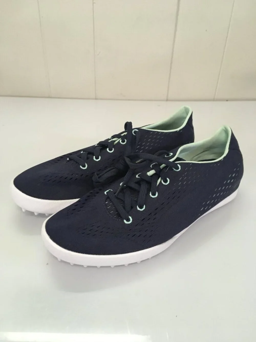 Puma MonoliteCat Engineere Fusion Sport Golf Shoes Peacoat Navy Mint Green 6.5